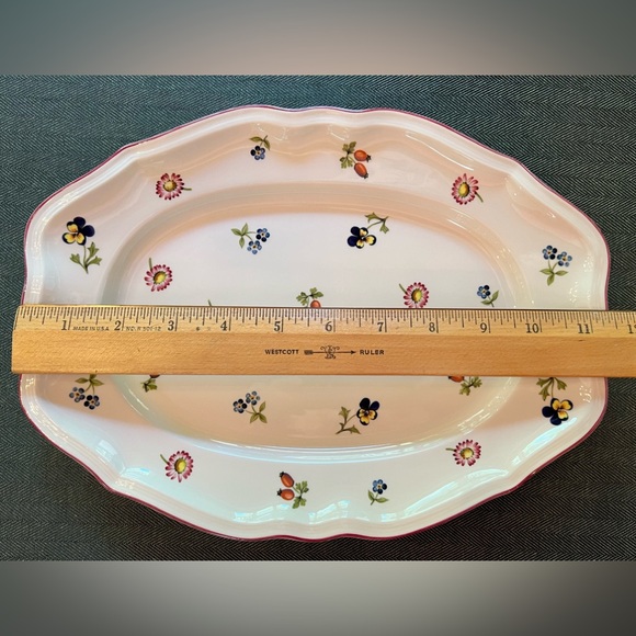 11.25" Villeroy & Boch Petite Fleur Oval Serving Platter Tray Server - Picture 2 of 5
